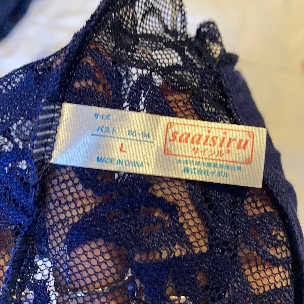 Bra size 32B blue lace NWOT - Picture 10 of 10